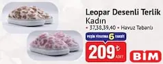 LEOPAR DESENLİ TERLİK KADIN